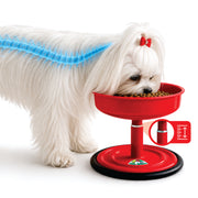 Vida Mansa Woof Woof Adjustable Feeder for Dogs (Feeding in the Correct Posture) Red