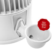 Vida Mansa Water Dispenser 67.6 oz / 2000 ml - for Dogs and Cats (No Wet Fur) Opaque White