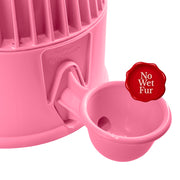 Vida Mansa Water Dispenser 67.6 oz / 2000 ml - for Dogs and Cats (No Wet Fur) Opaque Pink