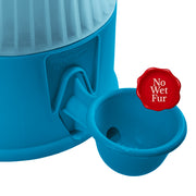 Vida Mansa Water Dispenser 67.6 oz / 2000 ml - for Dogs and Cats (No Wet Fur) Clear Light Blue