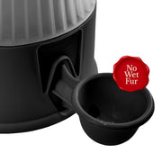 Vida Mansa Water Dispenser 67.6 oz / 2000 ml - for Dogs and Cats (No Wet Fur) Clear Black