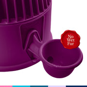 Vida Mansa Water Dispenser 67.6 oz / 2000 ml - for Dogs and Cats (No Wet Fur) Opaque Purple