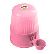 Vida Mansa Water Dispenser 67.6 oz / 2000 ml - for Dogs and Cats (No Wet Fur) Clear Pink