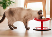 Vida Mansa Meow Meow Adjustable Feeder for Cats (Without Touching the Whiskers) Light Blue