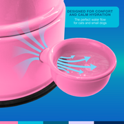 Vida Mansa Water Dispenser 47.3 oz / 1400 ml - for Dogs and Cats (No Wet Fur) Pink