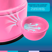 Vida Mansa Water Dispenser 23.7 oz / 700 ml - for Dogs and Cats (No Wet Fur) Pink