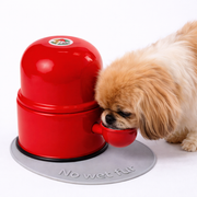 Vida Mansa Water Dispenser 47.3 oz / 1400 ml - for Dogs and Cats (No Wet Fur) Red