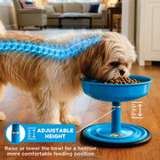 Vida Mansa Woof Woof Adjustable Feeder for Dogs (Feeding in the Correct Posture) (Light Blue)
