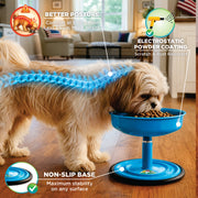 Vida Mansa Woof Woof Adjustable Feeder for Dogs (Feeding in the Correct Posture) (Light Blue)