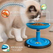 Vida Mansa Meow Meow Adjustable Feeder for Cats (Without Touching the Whiskers) Light Blue