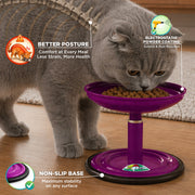 Vida Mansa Meow Meow Adjustable Feeder for Cats (Without Touching the Whiskers) Purple