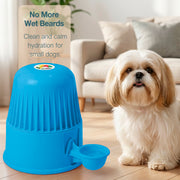 Vida Mansa Water Dispenser 67.6 oz / 2000 ml - for Dogs and Cats (No Wet Fur) Clear Light Blue