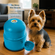 Vida Mansa Water Dispenser 47.3 oz / 1400 ml - for Dogs and Cats (No Wet Fur) Light Blue