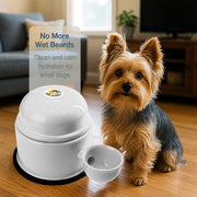 Vida Mansa Water Dispenser 23.7 oz / 700 ml - for Dogs and Cats (No Wet Fur) White