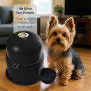 Vida Mansa Water Dispenser 47.3 oz / 1400 ml - for Dogs and Cats (No Wet Fur) Black