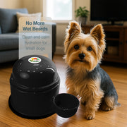 Vida Mansa Water Dispenser 23.7 oz / 700 ml - for Dogs and Cats (No Wet Fur) Black