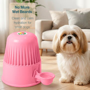Vida Mansa Water Dispenser 67.6 oz / 2000 ml - for Dogs and Cats (No Wet Fur) Clear Pink