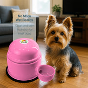 Vida Mansa Water Dispenser 23.7 oz / 700 ml - for Dogs and Cats (No Wet Fur) Pink