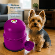 Vida Mansa Water Dispenser 47.3 oz / 1400 ml - for Dogs and Cats (No Wet Fur) Violet