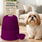 Vida Mansa Water Dispenser 67.6 oz / 2000 ml - for Dogs and Cats (No Wet Fur) Opaque Purple