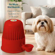 Vida Mansa Water Dispenser 67.6 oz / 2000 ml - for Dogs and Cats (No Wet Fur) Opaque Red