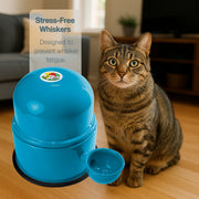 Vida Mansa Water Dispenser 47.3 oz / 1400 ml - for Dogs and Cats (No Wet Fur) Light Blue