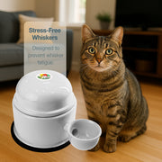 Vida Mansa Water Dispenser 23.7 oz / 700 ml - for Dogs and Cats (No Wet Fur) White