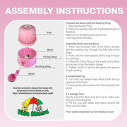 Vida Mansa Water Dispenser 67.6 oz / 2000 ml - for Dogs and Cats (No Wet Fur) Opaque Purple