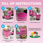 Vida Mansa Water Dispenser 47.3 oz / 1400 ml - for Dogs and Cats (No Wet Fur) White