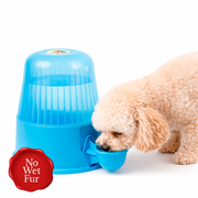 Vida Mansa Water Dispenser 67.6 oz / 2000 ml - for Dogs and Cats (No Wet Fur) Clear Light Blue