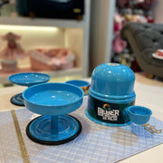 Vida Mansa Meow Meow Adjustable Feeder for Cats (Without Touching the Whiskers) Light Blue