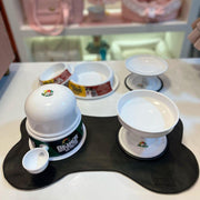 Vida Mansa Meow Meow Adjustable Feeder for Cats (Without Touching the Whiskers) Light Blue