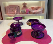 Vida Mansa Meow Meow Adjustable Feeder for Cats (Without Touching the Whiskers) Light Blue